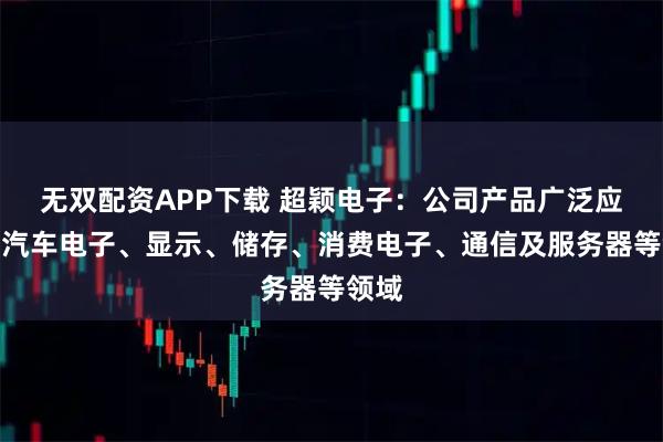 无双配资APP下载 超颖电子：公司产品广泛应用于汽车电子、显示、储存、消费电子、通信及服务器等领域