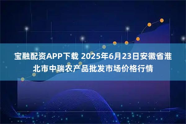 宝融配资APP下载 2025年6月23日安徽省淮北市中瑞农产品批发市场价格行情