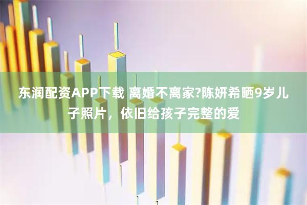 东润配资APP下载 离婚不离家?陈妍希晒9岁儿子照片，依旧给孩子完整的爱